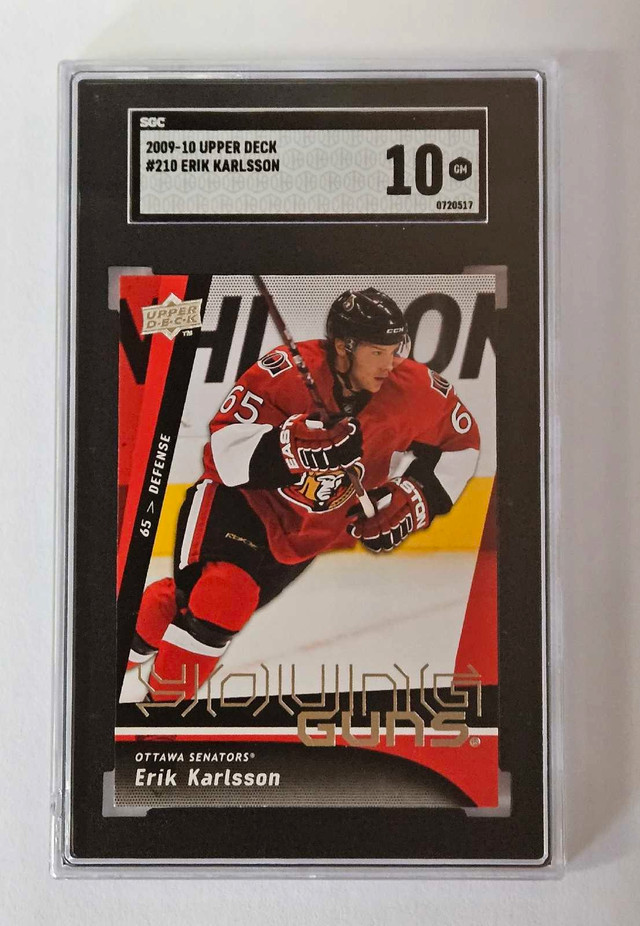 2009-10 Erik Karlsson Young Guns Rookie SGC 10 in Arts & Collectibles in Portage la Prairie