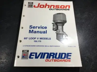 1991 Johnson Evinrude 150 & 175 HP V6 Outboard Manual "EI" 60° V, View more