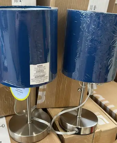 Set of Home Trends Navy Lamps, View more