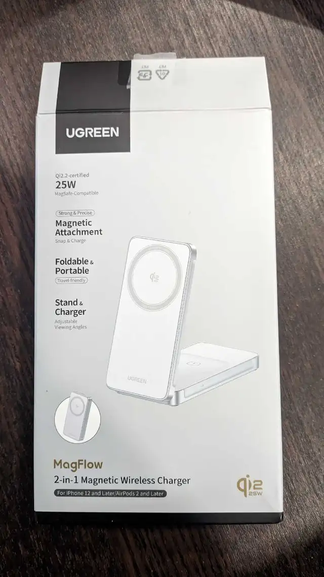 UGREEN Qi2.2 25W 2 in 1 Wireless Charging Station, Magsafe  in General Electronics in St. Catharines - Image 7
