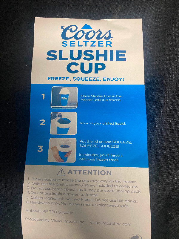 Brand New Coors Slushie Cup in Arts & Collectibles in Moncton - Image 3