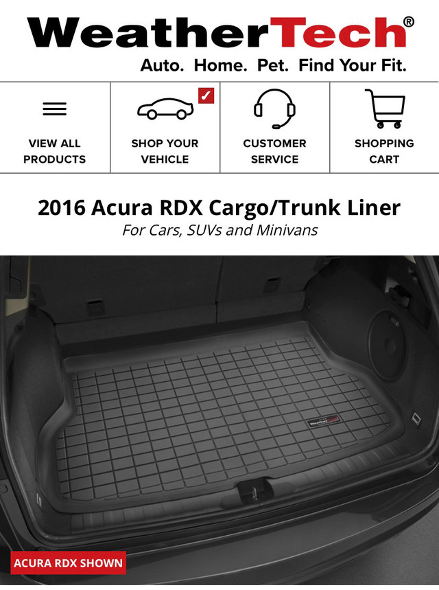 Weathertech Floor Liners + Cargo Liner - Acura RDX (2016-18) in Other in Thunder Bay - Image 3