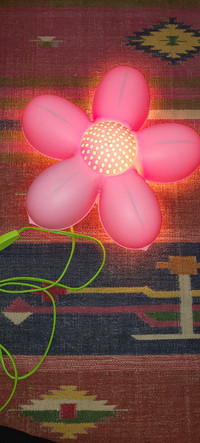 IKEA Pink Flower Wall Lamp for Kids