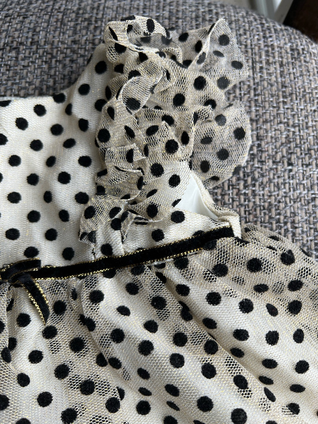 Gold Polka Dot Dress in Clothing - 6-9 Months in Stratford - Image 2