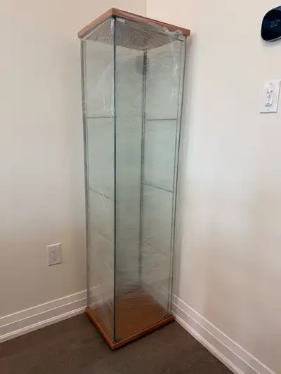 IKEA glass cabinet in perfect like new condition. Pet free environment, no scratches, all parts inta...