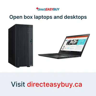 Open box laptops and desktops, View more