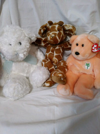 3 NEW STUFFED ANIMALS LOOKING FOR HOME