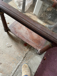 Wooden/ Glass Table For Sale 