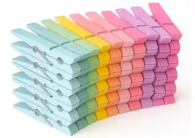 Wooden Clothes Pins, 50 Pack, Pastel, Clothes Pins Wooden, View more