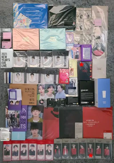 BTS Bangtan Random Official Merch Keyrings, Mini flags, etc., View more