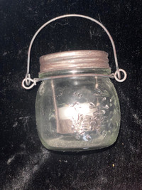 Mason jar tea light holder 