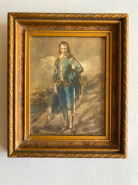 Vintage Blue Boy in Ornate Wood Frame Gainsborough