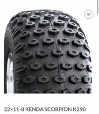 Wanted 22x11-8 Kenda Scorpion tire