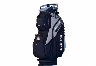 ASK ECHO 2024 SLC-130 Golf Cart Bag Clubs lock in place no bangs clubs. Comes with full bag rain cov...