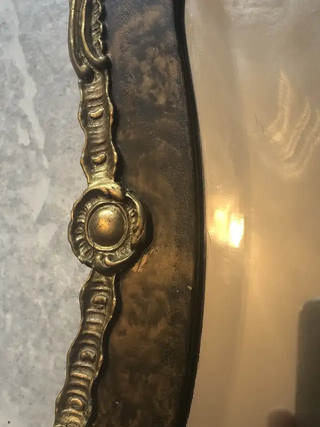 Antique wood & gilded stucco wall mirror.18”x17”. in Home Décor & Accents in Markham / York Region - Image 6