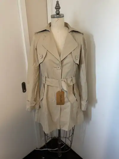 Brand New Sicily Ladies Size Small Pea coat / Trench coat New , View more
