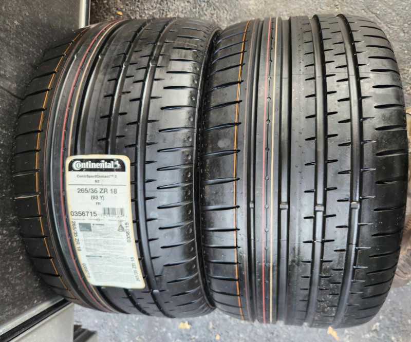 PAIR 265 35 ZR 18 CONTINENTAL PERFORMANCE TIRES Tires & Rims