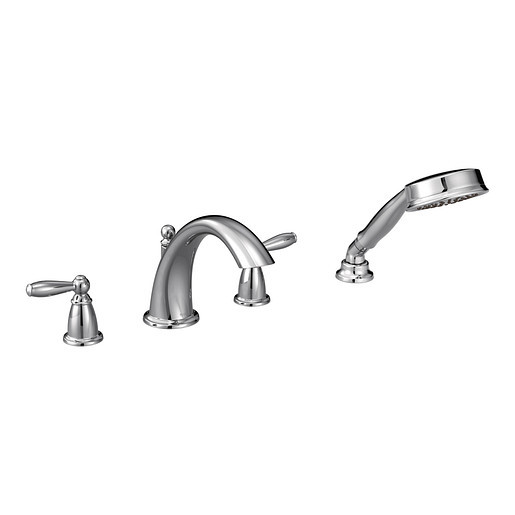 Two-Handle Low Arc  Tub Faucet  w/ Handheld Shower in Plumbing, Sinks, Toilets & Showers in Belleville - Image 2