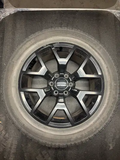 Winter tires Powder Coat Black Aluminum Rims that fit a Yukon Denali. Tire sensors included. Seen 1....