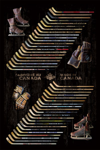 Classic Canadian Hockey Stick poster