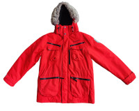 NEW Men's NOIZE DIVISION Fire Red Winter Coat Parka Size Large