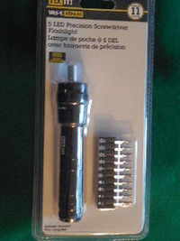 LED precision      Ratcheting screwdriver flashlight