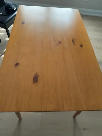 Solid wood pine kitchen table (47”L x 29”W x 29”H), View more