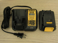 New DEWALT DCD201 Li-Ion 1.5Ah Battery and lightly used Chargers