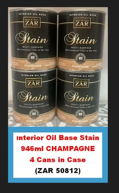 (NEW) 4x Interior Oil Base Stain 946ml CHAMPAGNE (ZAR 50812), View more