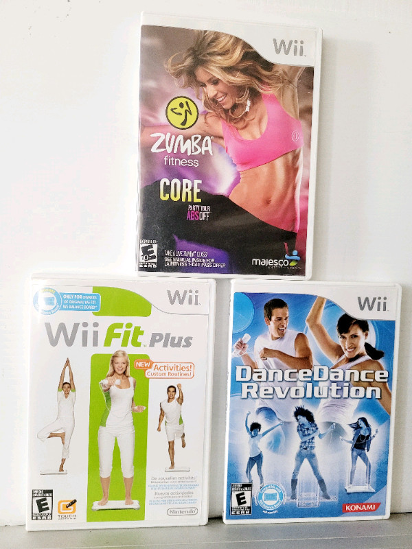 Wii Games Fit Plus, Dance Dance Revolution  & Zumba fitness  dans Nintendo Wii  à Ville de Montréal