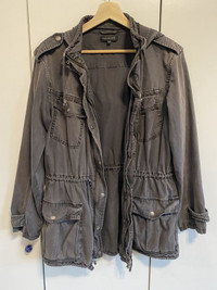 Talula Trooper Jacket - Grey, Size Medium