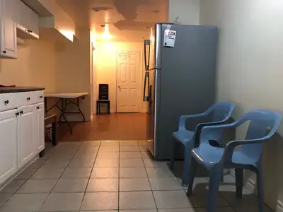 Basement 1 bed apartment with private bathroom, living room and kitchen, separate entrance , comes w...
