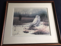 Snowy Owl by Russell Cobane Limited Edition Print 325/450 - 30” 