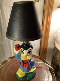 Adorable Vintage Donald Duck Ceramic Table Lamp