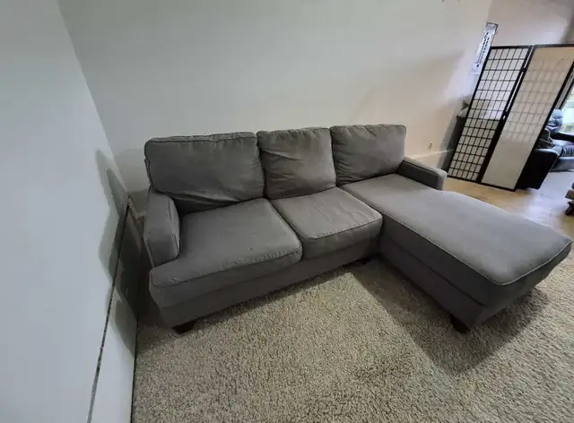 FREE DELIVERY Gray Sectional / L Shape Sofa / Couch NO DEPOSIT in Couches & Futons in Vancouver - Image 8