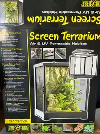 New Exo Terra SCREEN Terrarium 18x18x24 in mesh reptile