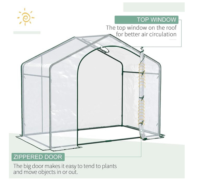 Serre de jardin portable (Greenhouse) - en PVC transparent dans Mobilier pour terrasse et jardin  à Ville de Montréal - Image 3