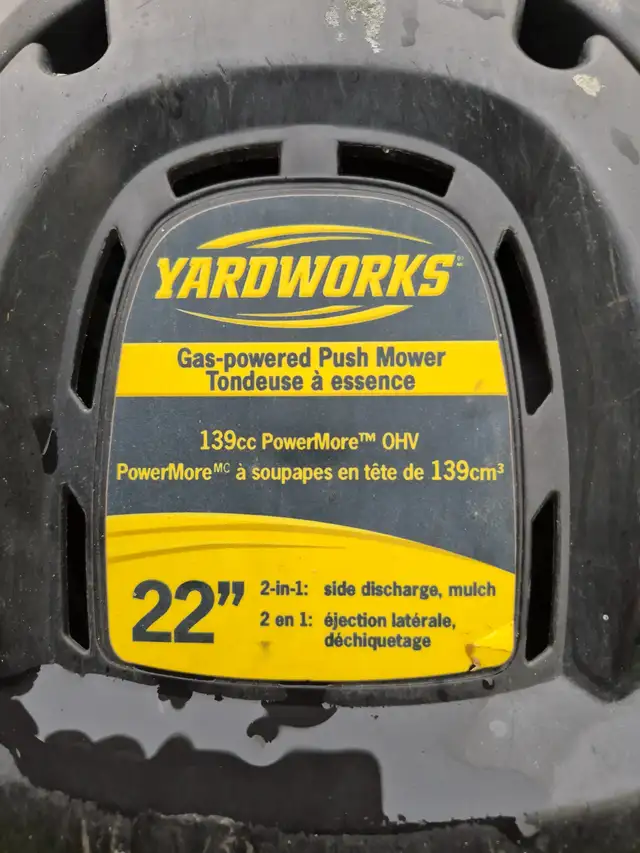 Gas Lawnmower 22'' yardwork's mulch push mower in Lawnmowers & Leaf Blowers in Oakville / Halton Region - Image 4