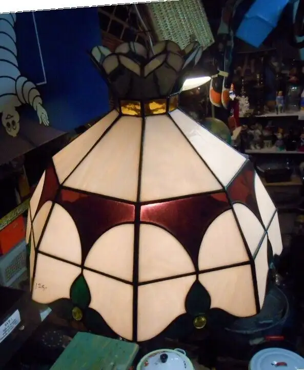 Lampe Vitraux - Abat-Jour Vitrail Suspendu avec Couronne in Indoor Lighting & Fans in Sherbrooke - Image 6