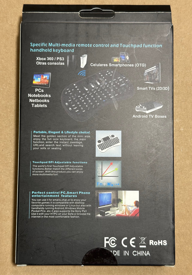 Mini keyboard mouse pad remote wireless  in Mice, Keyboards & Webcams in Calgary - Image 2