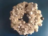 White and silver wreath