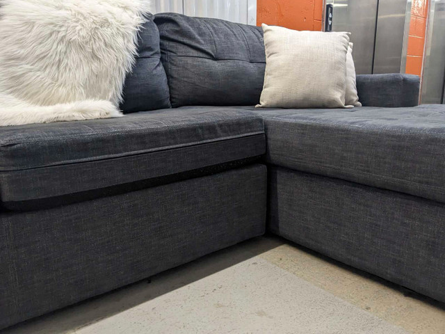 Grey Spacious Sectional L Shape Sofa Couch | Free Delivery OBO in Couches & Futons in Mississauga / Peel Region - Image 2