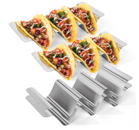 18/8 Stainless Steel Taco Holders: Soft Hard Taco Shell