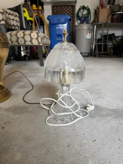  vintage table lamp frosted crystal glass , View more