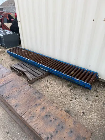 Used conveyors with stands in used but good shape. 18” x 10’. Price is for one. Have two availabile.