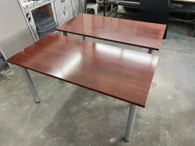 Two Veneer Top, Steel Legged Tables, View more