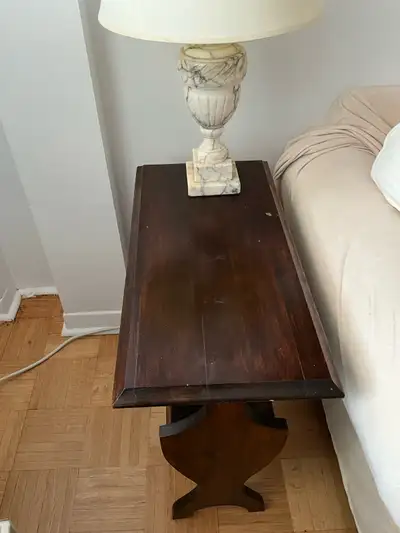 Two (2) beautiful, similar solid mahogany side tables Antique, View more