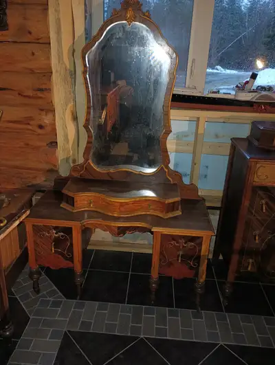 Antique bedroom and dining room set, View more