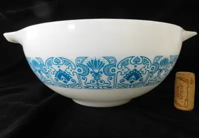 Vintage Pyrex 443 Horizon Blue Cinderella Mixing Bowl 1969 Big, View more