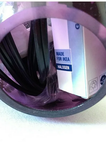 IKEA Knubbig Purple Leaf and Flower Glass Table Lamp in Indoor Lighting & Fans in Ottawa - Image 6